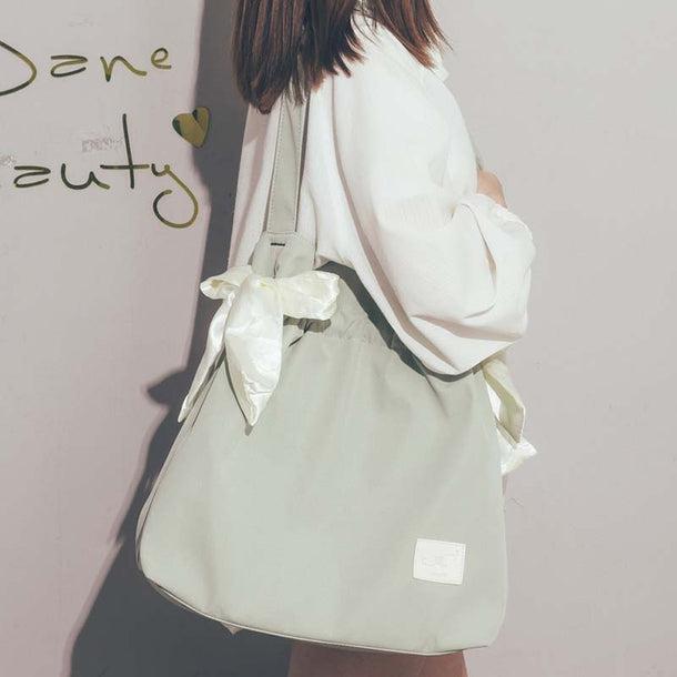 デュプルリボントートバッグ﻿ 5139-green_お取り寄せ51393-画像1-韓国ファッション通販POPREA［ポップリア］