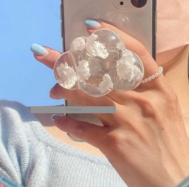 クリアクラウドスマホグリップ 5161-お取り寄せ5161-画像2-韓国ファッション通販POPREA［ポップリア］