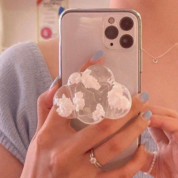 クリアクラウドスマホグリップ 5161-お取り寄せ5161-画像1-韓国ファッション通販POPREA［ポップリア］