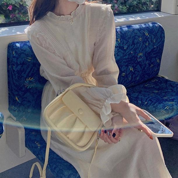 ハイネックAラインワンピース 5175-お取り寄せ5175-画像3-韓国ファッション通販POPREA［ポップリア］