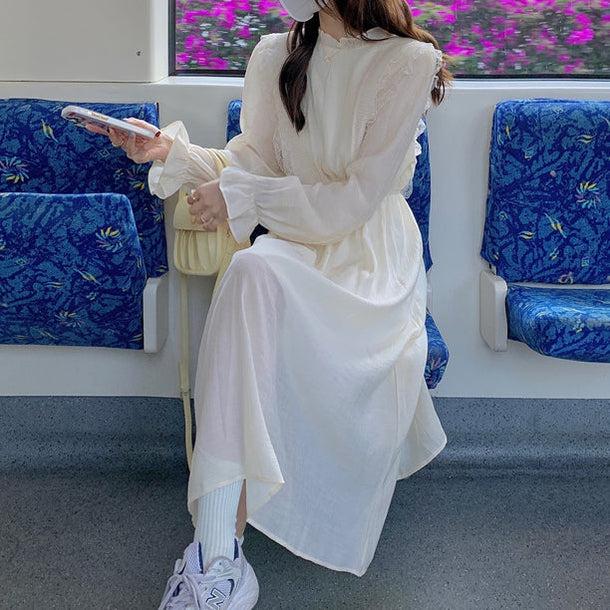 ハイネックAラインワンピース 5175-お取り寄せ5175-画像5-韓国ファッション通販POPREA［ポップリア］