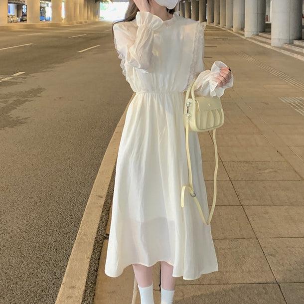 ハイネックAラインワンピース 5175-お取り寄せ5175-画像9-韓国ファッション通販POPREA［ポップリア］