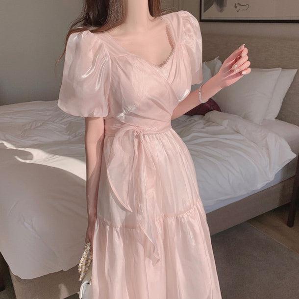 ハイウエストフェアリードレス 5189-お取り寄せ5189-画像5-韓国ファッション通販POPREA［ポップリア］