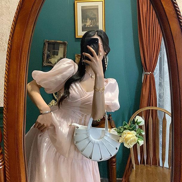 ハイウエストフェアリードレス 5189-お取り寄せ5189-画像6-韓国ファッション通販POPREA［ポップリア］