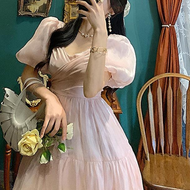 ハイウエストフェアリードレス 5189-お取り寄せ5189-画像9-韓国ファッション通販POPREA［ポップリア］