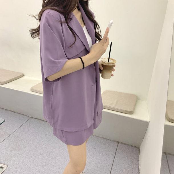 バイオレットサマーツーピースセットアップ 5207-お取り寄せ5207-画像4-韓国ファッション通販POPREA［ポップリア］