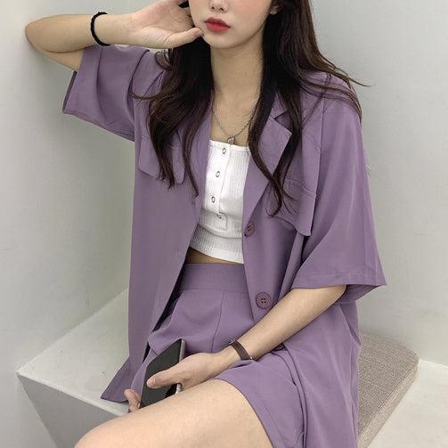 バイオレットサマーツーピースセットアップ 5207-お取り寄せ5207-画像5-韓国ファッション通販POPREA［ポップリア］