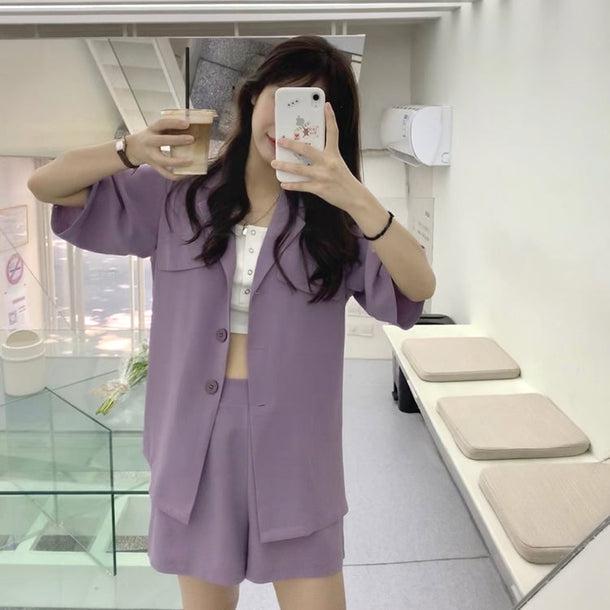 バイオレットサマーツーピースセットアップ 5207-お取り寄せ5207-画像7-韓国ファッション通販POPREA［ポップリア］