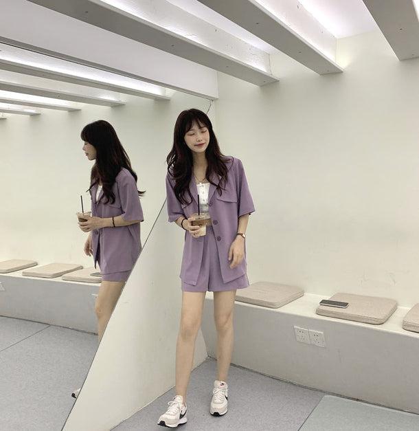 バイオレットサマーツーピースセットアップ 5207-お取り寄せ5207-画像8-韓国ファッション通販POPREA［ポップリア］