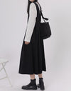 バックリボンVネックジャンパースカート 5214-black_お取り寄せ5214-画像10-韓国ファッション通販POPREA［ポップリア］