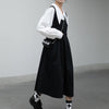 バックリボンVネックジャンパースカート 5214-black_お取り寄せ5214-画像5-韓国ファッション通販POPREA［ポップリア］