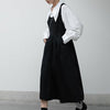 バックリボンVネックジャンパースカート 5214-black_お取り寄せ5214-画像6-韓国ファッション通販POPREA［ポップリア］