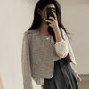 ライトグレーノーカラーショートジャケット 5223-gray_お取り寄せ5223-画像3-韓国ファッション通販POPREA［ポップリア］