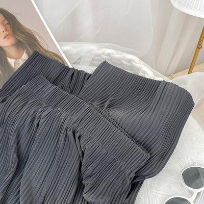 シルクタッチカラーリブパンツ 5225-dark-gray_お取り寄せ52253-画像13-韓国ファッション通販POPREA［ポップリア］