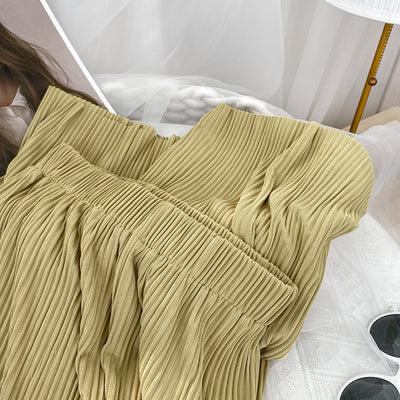 シルクタッチカラーリブパンツ 5225-yellow_お取り寄せ52255-画像15-韓国ファッション通販POPREA［ポップリア］