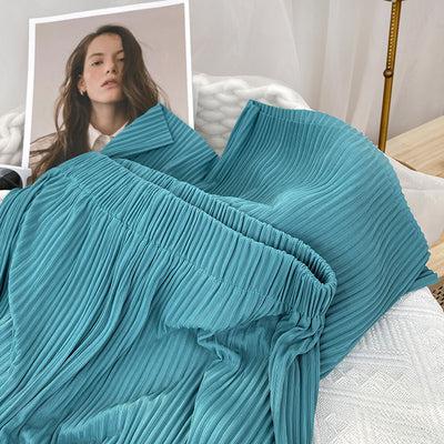 シルクタッチカラーリブパンツ 5225-turquoise_お取り寄せ522510-画像20-韓国ファッション通販POPREA［ポップリア］