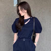 アンバランススリットパフスリブラウス 5233-navy_お取り寄せ52333-画像12-韓国ファッション通販POPREA［ポップリア］