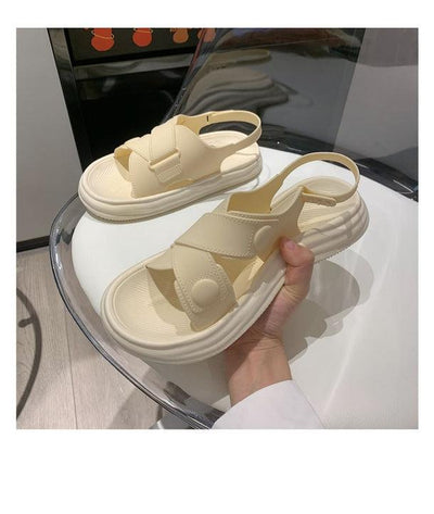 クロスストラップサンダル 5290-cream/36(23.0cm)～37(23.5cm)_お取り寄せ52901-画像2-韓国ファッション通販POPREA［ポップリア］