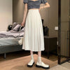 ハイウエストフロントプリーツロングスカート 5338-S/white_お取り寄せ53381-画像2-韓国ファッション通販POPREA［ポップリア］