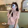 ツイストデザイン半袖ニット 5456-pink_お取り寄せ54563-画像9-韓国ファッション通販POPREA［ポップリア］