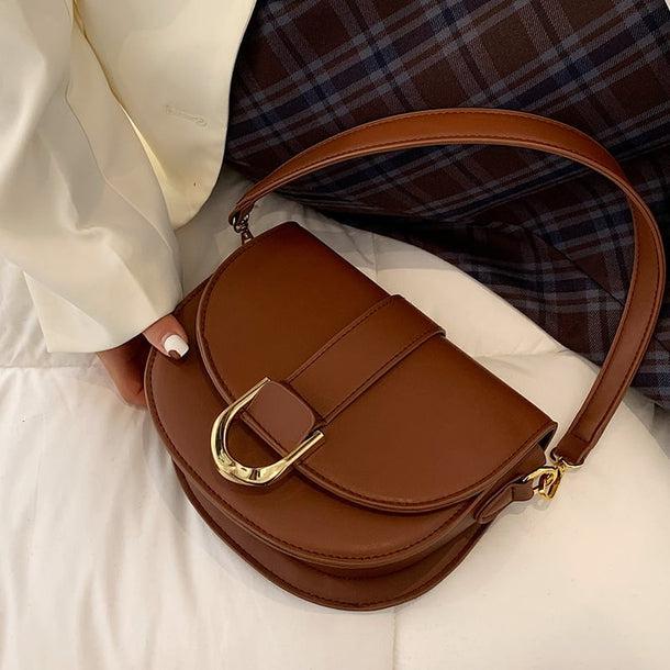 ラウンドショルダーバッグ 5481-brown_お取り寄せ54811-画像1-韓国ファッション通販POPREA［ポップリア］