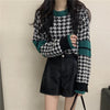 千鳥格子柄ラウンドネックセーター 5483-black_お取り寄せ54832-画像6-韓国ファッション通販POPREA［ポップリア］