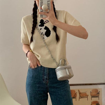 刺繍ラビットニット 5496-ivory_お取り寄せ5496-画像5-韓国ファッション通販POPREA［ポップリア］
