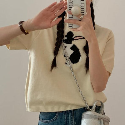 刺繍ラビットニット 5496-ivory_お取り寄せ5496-画像8-韓国ファッション通販POPREA［ポップリア］
