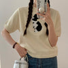 刺繍ラビットニット 5496-ivory_お取り寄せ5496-画像1-韓国ファッション通販POPREA［ポップリア］