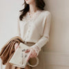 Vネックレースポイントニット 5497-ivory_お取り寄せ54973-画像9-韓国ファッション通販POPREA［ポップリア］