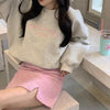 刺繍ロゴドロップショルダースウェット 5507-pink_お取り寄せ55071-画像1-韓国ファッション通販POPREA［ポップリア］