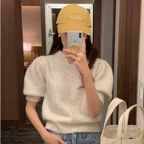 マーブルカラーデザインニット 5734-ivory_お取り寄せ5734-画像6-韓国ファッション通販POPREA［ポップリア］