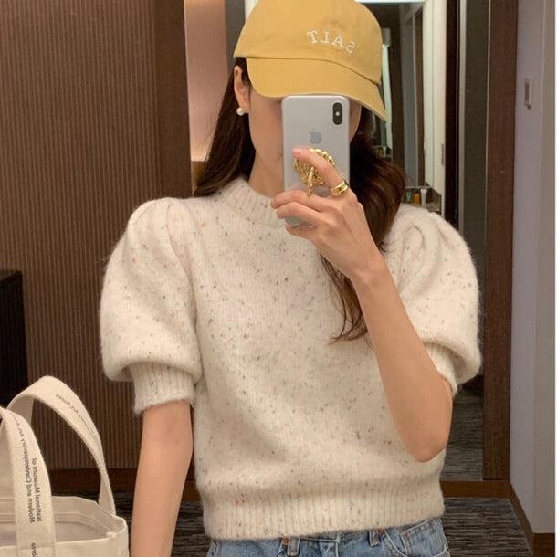 マーブルカラーデザインニット 5734-ivory_お取り寄せ5734-画像7-韓国ファッション通販POPREA［ポップリア］