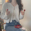 ケーブル編みニットカーディガン﻿﻿ 5765-ivory_お取り寄せ5765-画像2-韓国ファッション通販POPREA［ポップリア］