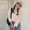 ケーブル編みニットカーディガン﻿﻿ 5765-ivory_お取り寄せ5765-画像5-韓国ファッション通販POPREA［ポップリア］