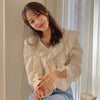 Vネックフリルブラウス﻿﻿﻿﻿﻿ 5786-ivory_お取り寄せ5786-画像8-韓国ファッション通販POPREA［ポップリア］