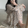ハイネックプリーツフラワーワンピース﻿﻿ 5810-beige_お取り寄せ5810-画像3-韓国ファッション通販POPREA［ポップリア］