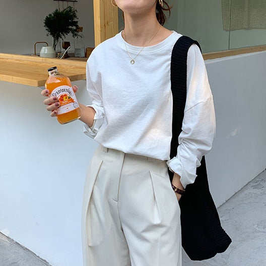 バックロゴステッカーロンTee 2693-画像5-韓国ファッション通販POPREA［ポップリア］