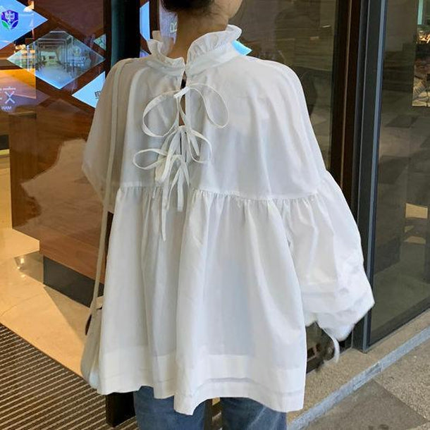 リバーシブルリボンオーバーブラウス 1369の商品画像_1