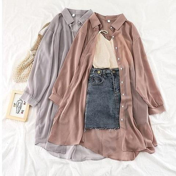 シースルーロングシャツ 1875の商品画像_1