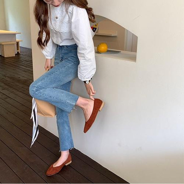 バルーンスリーブレースブラウス 2621-画像3-韓国ファッション通販POPREA［ポップリア］