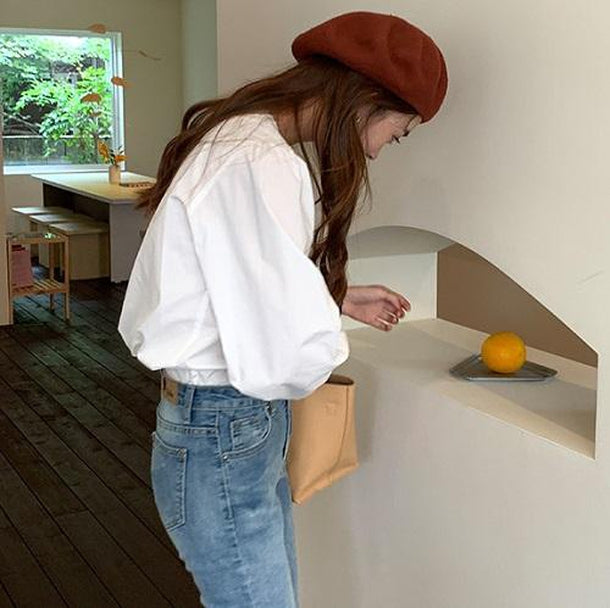 バルーンスリーブレースブラウス 2621-画像6-韓国ファッション通販POPREA［ポップリア］