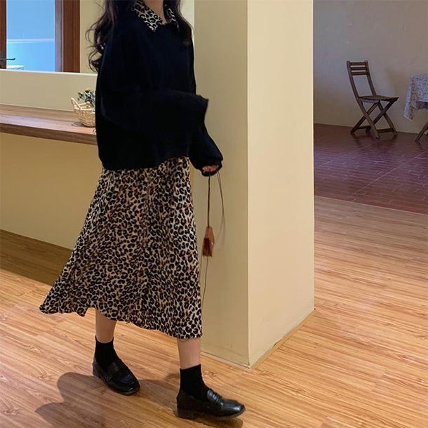 レオパードワンピセットアップ 2556