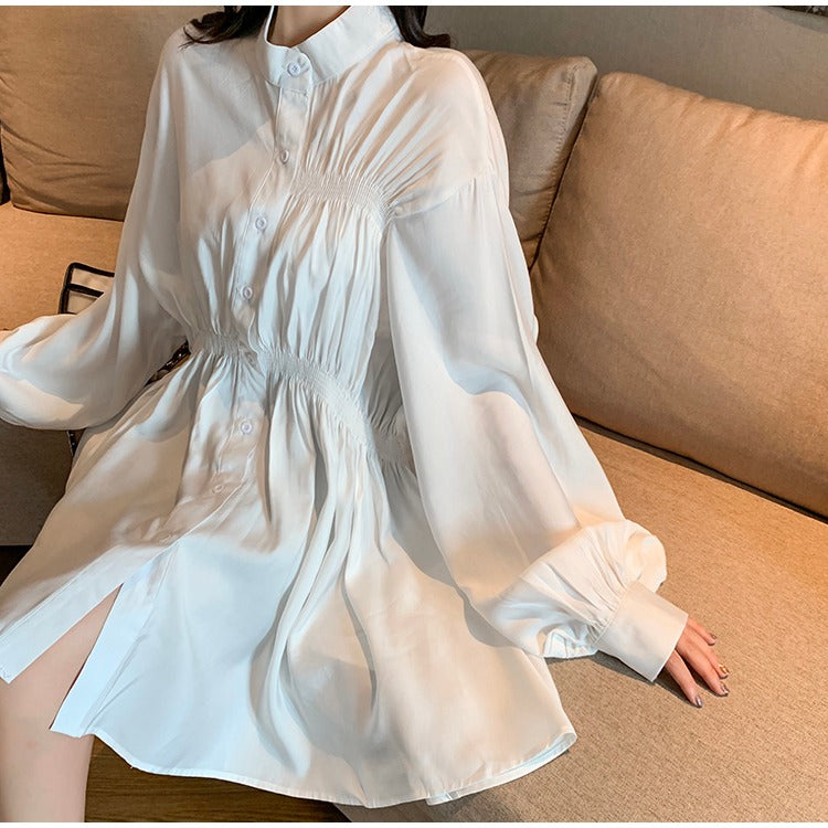 シャーリングシャツワンピ 2819