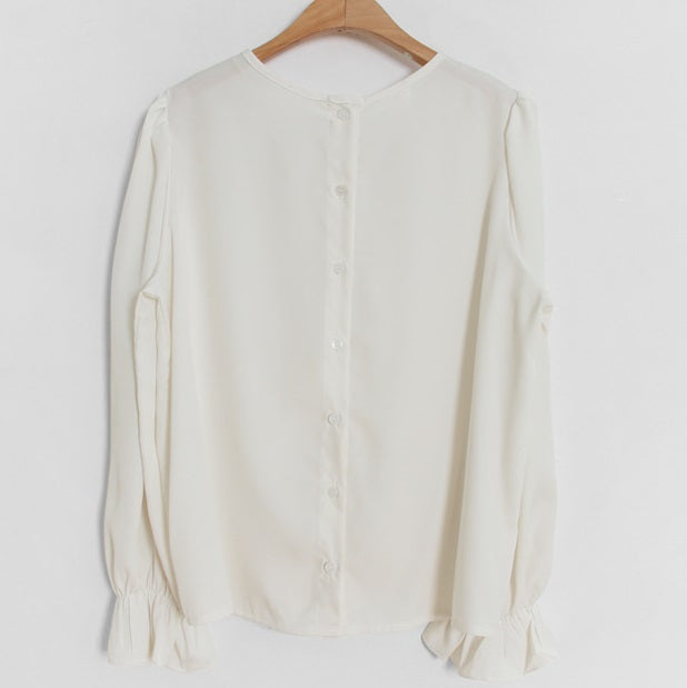 トランペットスリーブシャツ＆ワンピ 4090