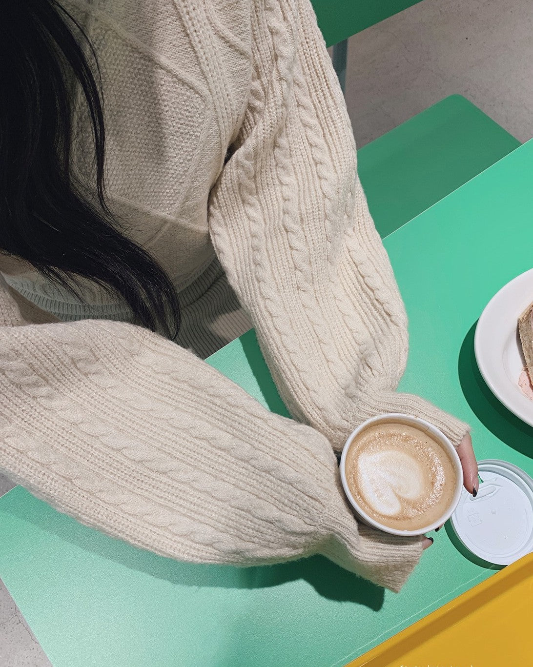 ハイネックニット&ミニスカートワンピ 4897