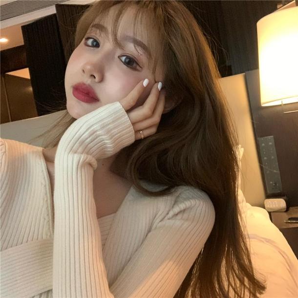 レイヤードネックリブニットワンピース 4847-画像10-韓国ファッション通販POPREA［ポップリア］