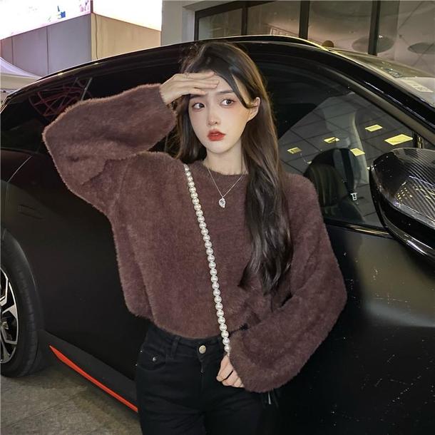 ショートウールニットトップス 4887-画像10-韓国ファッション通販POPREA［ポップリア］