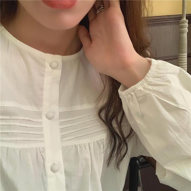 ベーシックピンタックシャツ 4744-画像10-韓国ファッション通販POPREA［ポップリア］