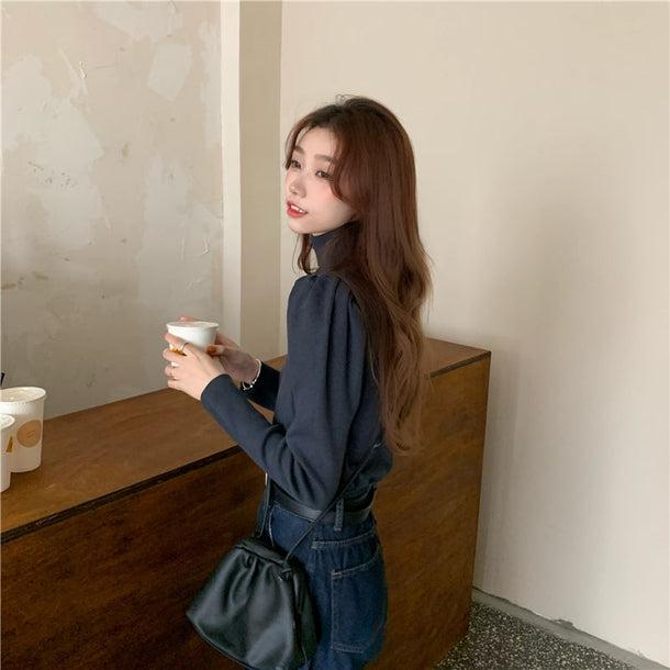 パフスリデザインニット 5024-画像10-韓国ファッション通販POPREA［ポップリア］